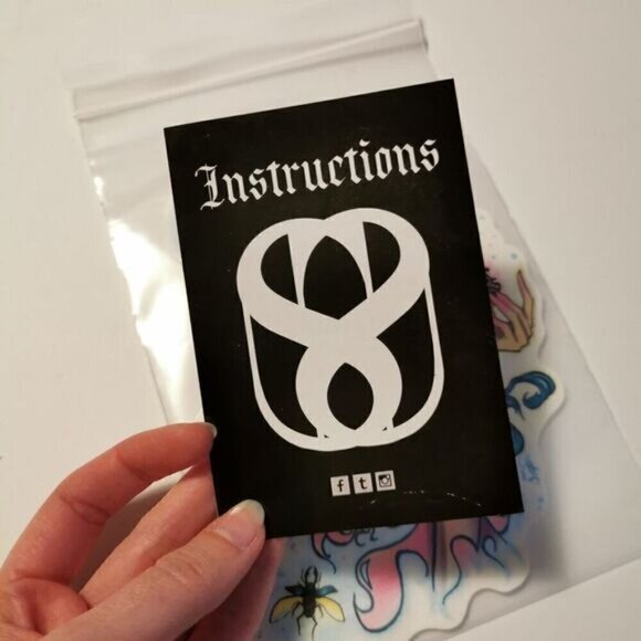 Temp Tattoo Victorian Ghoul Girl with Bugs and Key, Zombie Temporary Tattoo Skin - Picture 5 of 9